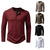 Mens Clothing Long Sleeve T-shirt Fashion Button Henry Collar Tops